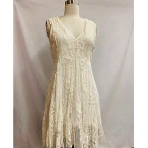 Free People Cotton and lace detail dress
